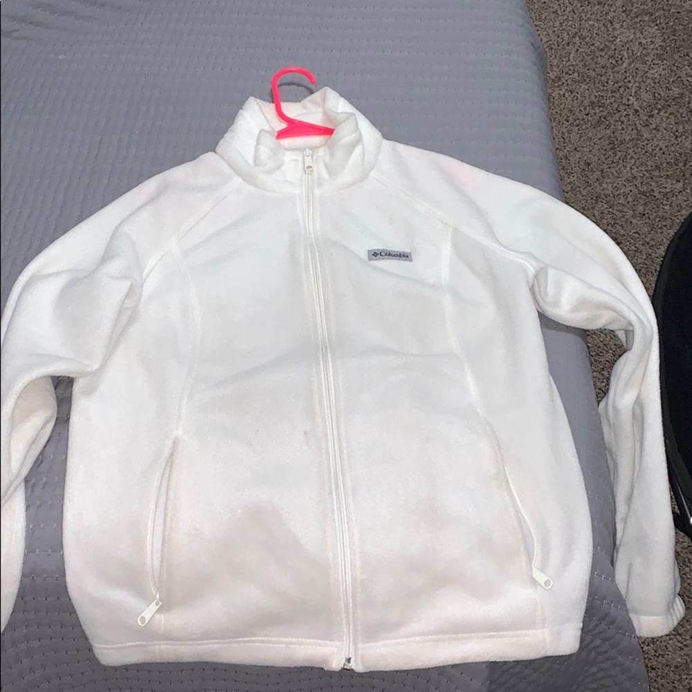 White Columbia zip up jacket - Picture 1 of 2